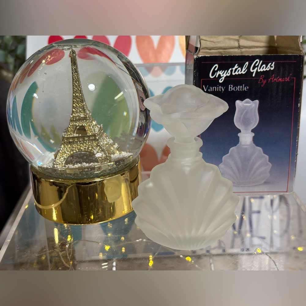 Vintage Artmark Perfume Bottle - Frosted Art Deco Glass